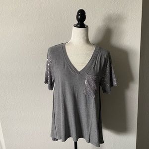 Time After Time Sequined Tee NIP
